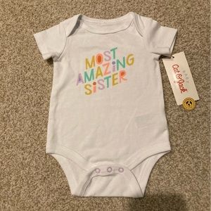 NWT Newborn Sister Onesie